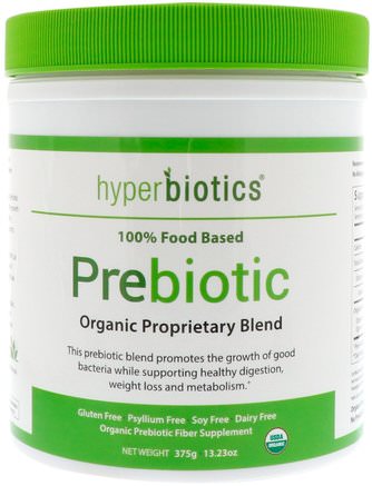 Prebiotic, Organic Proprietary Blend, 13.23 oz (375 g) by Hyperbiotics-Kosttillskott, Probiotika