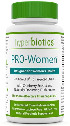 PRO-Women. Designed for Womens Health, 5 Billion CFU, 30 Tablets by Hyperbiotics-Hälsa, Kvinnor, Kosttillskott, Probiotika, Stabiliserade Probiotika