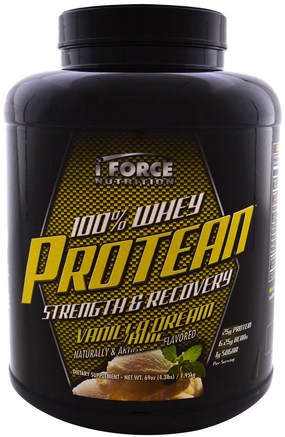 100% Whey Protean, Vanilla Dream, 69 oz (1.95 kg) by iForce Nutrition-Sport, Kosttillskott, Vassleprotein