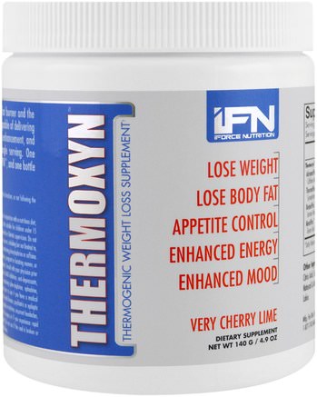 Thermoxyn, Weight Loss Supplement, Very Cherry Lime, 4.9 oz (140 g) by iForce Nutrition-Sport, Viktminskning, Kost, Fettbrännare