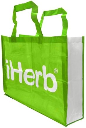 Grocery Tote Bag, Extra Large by iHerb Goods-Miljövänliga Väskor / Påsar, Hemtillbehör