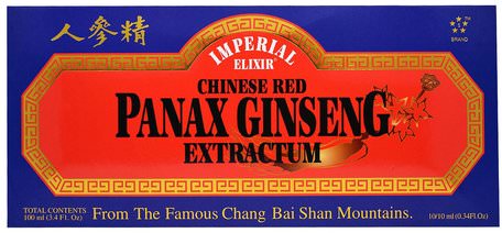 Chinese Red Panax Ginseng Extractum, 10 Bottles, 0.34 fl oz (10 ml) Each by Imperial Elixir-Kosttillskott, Adaptogen