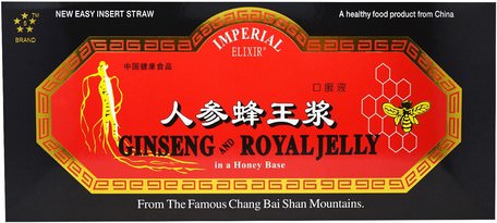 Ginseng and Royal Jelly, 10 Bottles, 0.34 fl oz (10 ml) Each by Imperial Elixir-Örter, Ginseng Kinesiska
