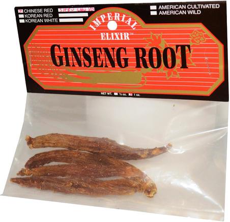 Ginseng Root, Chinese Red Shiu Chu Xu, 1 oz by Imperial Elixir-Kosttillskott, Adaptogen