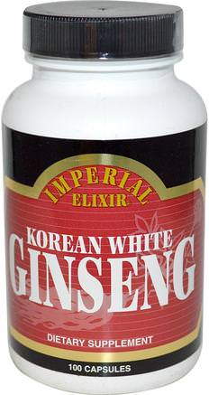 Korean White Ginseng, 100 Capsules by Imperial Elixir-Kosttillskott, Adaptogen