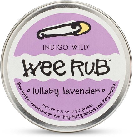 Wee Rub, Lullaby Lavender, 2.5 oz (70 g) by Indigo Wild-Barns Hälsa, Diapering, Blöjor Krämer, Bad, Skönhet, Body Lotion