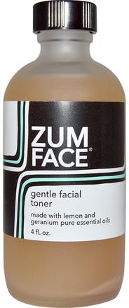 Zum Face, Gentle Facial Toner, Lemon and Geranium, 4 fl oz by Indigo Wild-Skönhet, Ansikts Toner