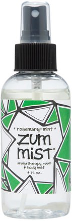 Zum Mist, Aromatherapy Room & Body Mist, Rosemary-Mint, 4 fl oz by Indigo Wild-Bad, Skönhet, Doft Sprayer, Hem, Luftfräschare Deodorizer