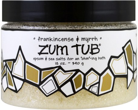 Zum Tub, Epsom & Sea Salts, Frankincense & Myrrh, 12 oz (340 g) by Indigo Wild-Bad, Skönhet, Badsalter