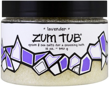 Zum Tub, Epsom & Sea Salts, Lavender, 12 oz (340 g) by Indigo Wild-Bad, Skönhet, Badsalter