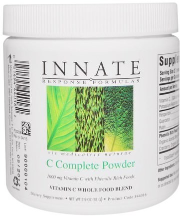 C-Complete Powder, 2.9 z (81 g) by Innate Response Formulas-Vitaminer, Vitamin C, Vitamin C-Pulver Och Kristaller