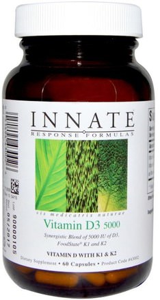 Vitamin D3, 5000 IU, 60 Capsules by Innate Response Formulas-Vitaminer, Vitamin D3