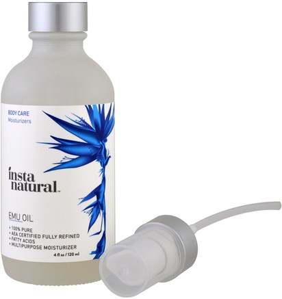 100% Pure Emu Oil, Body Care, Moisturizers, 4 fl oz (120 ml) by InstaNatural-Hälsa, Hud, Emuolja