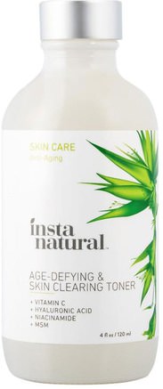 Age-Defying & Skin Clearing Toner, 4 fl oz (120 ml) by InstaNatural-Hälsa, Kvinnor, Vitamin C, Hud