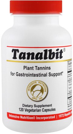 Tanalbit, Plant Tannins for Gastrointestinal Support, 120 Veggie Caps by Intensive Nutrition-Hälsa, Detox, Matsmältning, Mage