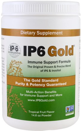 IP6 Gold, Immune Support Formula, Tropical Fruit Flavor, 14.6 oz Powder by IP-6 International-Kosttillskott, Antioxidanter, Ip 6