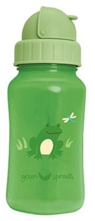 Aqua Bottle, Green, 10 oz (300 ml) by iPlay Green Sprouts-Barns Hälsa, Barn Mat, Köksartiklar, Koppar Tallrikar Skålar