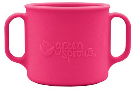 Learning Cup, 12+ Months, Pink, 7 oz (207 ml) by iPlay Green Sprouts-Barns Hälsa, Barn Mat, Köksartiklar, Koppar Tallrikar Skålar