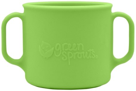 Learning Cup, 12+ Months, Green, 7 oz (207 ml) by iPlay Green Sprouts-Barns Hälsa, Barn Mat, Köksartiklar, Koppar Tallrikar Skålar