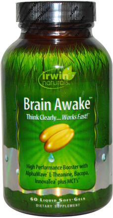 Brain Awake, 60 Liquid Soft-Gels by Irwin Naturals-Hälsa, Uppmärksamhet Underskott Störning, Lägg Till, Adhd, Hjärna