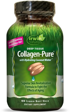 Collagen-Pure, Deep Tissue, 80 Liquid Soft-Gels by Irwin Naturals-Hälsa, Kvinnor, Hud