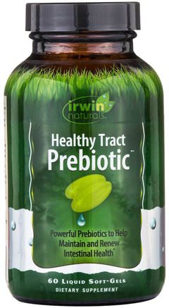 Healthy Track Prebiotic, 60 Liquid Soft-Gels by Irwin Naturals-Kosttillskott, Probiotika, Hälsa