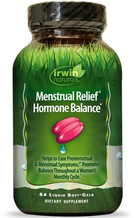 Menstrual Relief Hormone Balance, 84 Liquid Soft-Gels by Irwin Naturals-Hälsa, Kvinnor, Premenstruellt Syndrom, Premenstruellt