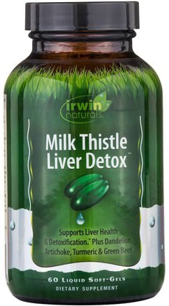 Milk Thistle Liver Detox, 60 Liquid Soft-Gels by Irwin Naturals-Hälsa, Detox, Mjölktistel (Silymarin)