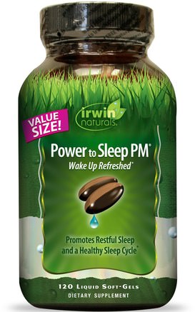 Power to Sleep PM, 120 Liquid Soft-Gels by Irwin Naturals-Kosttillskott, Sömn, Melatonin
