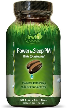 Power to Sleep PM, 60 Liquid Soft-Gels by Irwin Naturals-Kosttillskott, Sömn, Melatonin