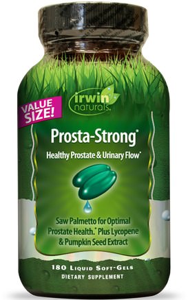 Prosta-Strong, Healthy Prostate & Urinary Flow, 180 Liquid Soft-Gels by Irwin Naturals-Hälsa, Män, Prostata