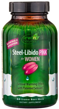 Steel-Libido, Pink, For Women, 60 Liquid Soft-Gels by Irwin Naturals-Hälsa, Kvinnor