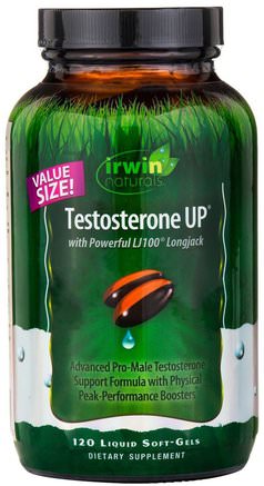 Testosterone UP, 120 Liquid Soft-Gels by Irwin Naturals-Hälsa, Män, Testosteron