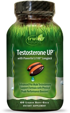 Testosterone UP, 60 Liquid Soft-Gels by Irwin Naturals-Hälsa, Män, Testosteron