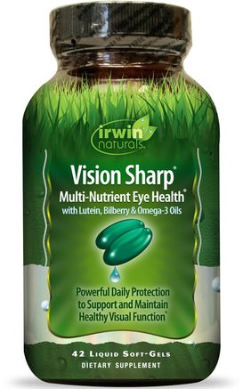 Vision Sharp, Multi-Nutrient Eye Health, 42 Liquid Soft-Gels by Irwin Naturals-Hälsa, Ögonvård, Visionvård, Vision