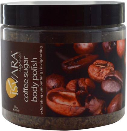 Coffee Sugar Body Polish, 12 oz (355 ml) by Isvara Organics-Bad, Skönhet, Kroppscrubs