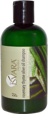 Shampoo, Rosemary Thyme Olive Oil, 9.5 fl oz (280 ml) by Isvara Organics-Bad, Skönhet, Hår, Hårbotten, Schampo, Balsam