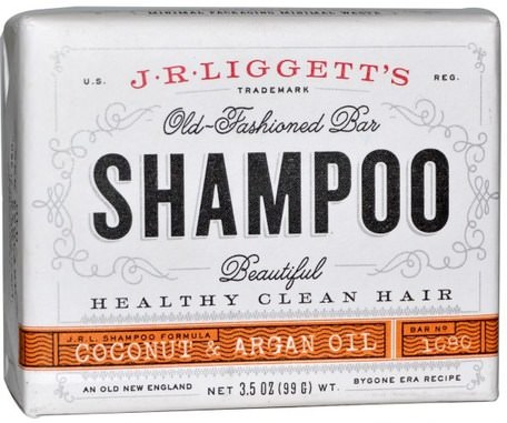 Old Fashion Bar, Shampoo, Coconut & Argan Oil, 3.5 oz (99 g) by J.R. Liggetts-Bad, Skönhet, Schampo, Argan