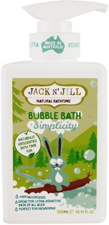 Natural Bathtime, Bubble Bath, Simplicity, 10.14 fl. oz (300 ml) by Jack n Jill-Bad, Skönhet, Bubbelbad