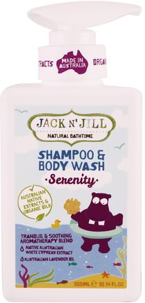 Natural Bathtime, Shampoo & Body Wash, Serenity, 10.14 fl oz (300 ml) by Jack n Jill-Bad, Skönhet, Hår, Hårbotten, Schampo