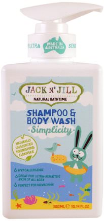 Natural Bathtime, Shampoo & Body Wash, Simplicity, 10.14 fl oz (300 ml) by Jack n Jill-Bad, Skönhet, Hår, Hårbotten, Schampo