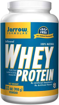 100% Natural Whey Protein, Unflavored, 32 oz (908 g) by Jarrow Formulas-Kosttillskott, Vassleprotein