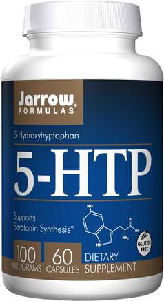 5-HTP, 100 mg, 60 Capsules by Jarrow Formulas-Kosttillskott, 5-Htp, 5-Htp 100 Mg