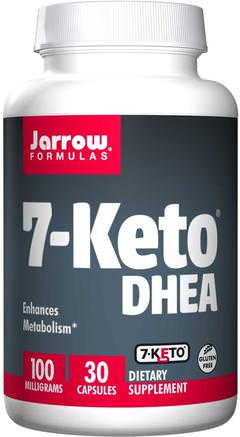 7-Keto DHEA, 100 mg, 30 Capsules by Jarrow Formulas-Kosttillskott, 7-Keto, Dhea