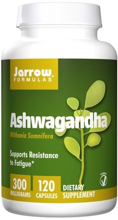 Ashwagandha, 300 mg, 120 Veggie Caps by Jarrow Formulas-Kosttillskott, Adaptogen