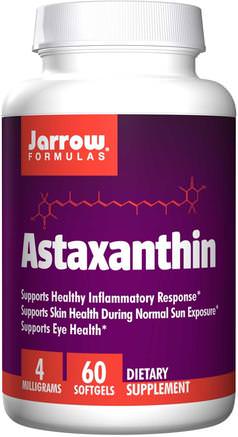 Astaxanthin, 4 mg, 60 Softgels by Jarrow Formulas-Kosttillskott, Antioxidanter, Astaxanthin