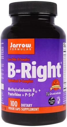 B-Right, 100 Veggie Caps by Jarrow Formulas-Vitaminer, Vitamin B