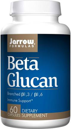 Beta Glucan, Immune Support, 60 Capsules by Jarrow Formulas-Kosttillskott, Beta Glukan, Enzymer