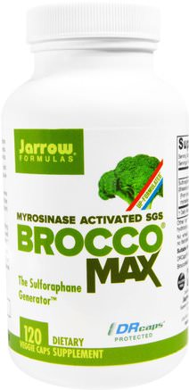 BroccoMax, Myrosinase Activated, 120 Veggie Caps by Jarrow Formulas-Kosttillskott, Broccoli Korsverk, Broccoli Extrakt Sulforafan