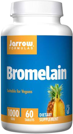Bromelain, 1000 GDU, 60 Tablets by Jarrow Formulas-Kosttillskott, Enzymer, Bromelain